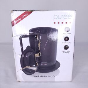 Tzumi Puree Warming Mug Black 12oz Barista Series NIB SEALED